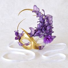 Moon violet Midsummer Fairy, Fairy Masquerade, Masquerade Theme, Venice Mask, Bridal Mask, Venetian Masks