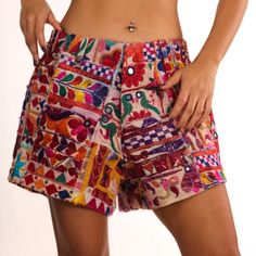 Momo Embroidered Patchwork Shorts X Free People Brand New Without Tags Embroidered Patchwork From Upcycled Saris Hand Embroidered Hand Sewn By Women Back Pockets Only Dimensions: Waist: 26 Inseam: 2" Rise: 11" Stock Photo Is Different Color Scheme. Bohemian Bottoms With Multicolor Floral Embroidery, Bohemian Multicolor Bottoms With Floral Embroidery, Bohemian Multicolor Floral Embroidered Bottoms, Bohemian Multicolor Floral Embroidery Bottoms, Embroidered Multicolor Bottoms For Summer, Embroidered Multicolor Summer Bottoms, Summer Embroidered Multicolor Bottoms, Multicolor Floral Embroidered Bottoms For Spring, Bohemian Embroidered Shorts