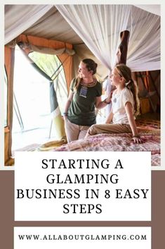 Campsite Business Ideas, Glamping Tents Ideas, Glamping House Plan, How To Start A Campground, Bell Tent Glamping Ideas, Camper Rental Business