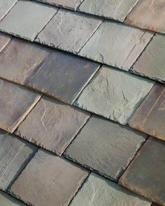 slate roof tiles with red border