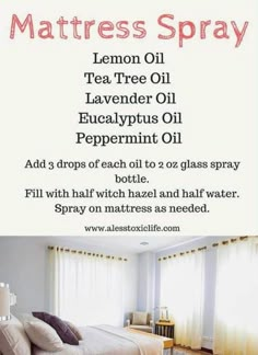 Mattress Spray, Essential Oil Diffuser Blends Recipes, Essential Oil Spray, Essential Oils Cleaning, Oil Diffuser Recipes, Essential Oil Blends Recipes, Essential Oil Diffuser Blends, Oil Diffuser Blends, Diy Essential Oils