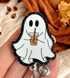 Our Fall ghost badge reel would make a perfect gift for nursing and hospital staff, doctors, students, teachers, child care providers, office workers, and anyone who adorns keys, identification, or swipe cards. Or treat yourself! The Ghost badge reel  is created from acrylic material and affixed to a round retractable reel which is extendable to 34" for ease of card swiping, and snapping back into place immediately upon releasing your card. The reel itself is attached to a either a standard clothing clip (which you can clamp on your scrubs, collar, belt, or just about any other material), or a slide on pocket/belt clip, which are both available in the options section of this listing.  We love custom orders and if you have a specific variation or design in mind, then please send me a messag Cheap Halloween Novelty Badge Reel, Card Swiping, Fall Ghost, Halloween Badge Reel, Swipe Card, Spooky Cute, Hospital Staff, Child Care, Pocket Belt