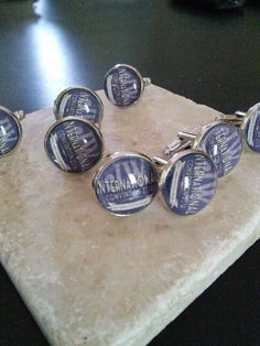 a close up of a bracelet on a table