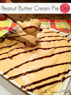 a spoonful of peanut butter cream pie dip