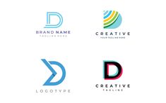 D letter initial business name logo name 18 Logo Template Brand Names