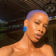 Colored Big Chop, Lavender Buzzcut, Purple Short Hair Black Women, Short Hair Dye Colors For Black Women, Purple Buzzcut, Bald Hairstyles, Bald Hairstyles For Women, 360 Waves Hair, Low Cut Hairstyles