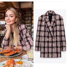 Polyester Chic Double-breasted Fall Blazer, Elegant Fall Blazer For Brunch, Chic Winter Outerwear For Brunch, Trendy Long Sleeve Blazer For Brunch, Chic Fall Outerwear For Brunch, Chic Long Sleeve Blazer For Brunch, Elegant Fall Outerwear For Brunch, Winter Long Sleeve Blazer For Brunch, Long Sleeve Blazer For Fall Brunch