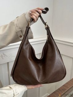 Bird in Bag - Premium Embossed PU Tote Bag for Women - Stylish, Spacious, Zippered with Inner Lining and Chic Design - Versatile Shoulder Bag for Shopping, Supermarket, and Everyday Use - Accommodates Phone, Wallet, Cosmetics, & More - Perfect for Fashion-Conscious Women of All Ages Brown Hobo Shoulder Bag With Single Handle, Brown Everyday Bag With Single Handle, Everyday Brown Shoulder Bag With Single Handle, Brown Single Handle Bag For Everyday Use, Brown Single Handle Bag For Daily Use, Brown Tote Hobo Bag With Single Handle, Brown Hobo Bag With Single Handle, Brown Purses, Tote Bag Pattern