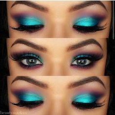 Looks like mermaid makeup ♡ Carnaval Make-up, Grey Makeup, 2019 Nails, Makijaż Smokey Eye, Fairy Makeup, Nails Blue, Blue Eyeshadow