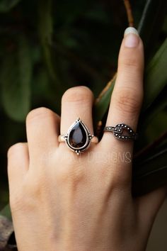 Natural Smokey Quartz Ring 925 Sterling Silver Gift Wife Sis - Etsy Smokey Quartz Ring, Alternative Engagement Ring, Brown Stone, Alternative Engagement Rings, Silver Gifts, Quartz Ring, Smokey Quartz, Gifts For Wife, Statement Rings