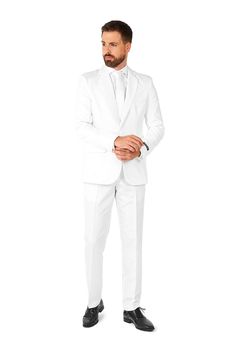 PRICES MAY VARY. 100% Polyester Imported Button closure Machine Wash SOLID WHITE: An all white suit that can be worn to any occasion! Look great in this Suitmeister Suit made for any occasion! They're the perfect alternative to classic costumes as they're way more stylish and they can be worn over and over again thanks to the high quality. CHECK YOUR SIZE: Our suits are outstanding in any situation, so make sure to measure yourself! You don't want to ruin the party with a small suit, do you? Che All White Suit, Grooms Tux, Classic Costumes, Man Full Body, Gala Outfits, Halloween Suits, Gala Outfit, Party Costumes, Color Party