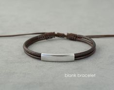 Personalized Hidden Message bracelet for man or woman Custom | Etsy Modern Silver Leather Bracelet Gift, Modern Silver Leather Bracelet As Gift, Minimalist Everyday Leather Bracelet, Minimalist Leather Bracelets With Leather Strap, Everyday Engraved Silver Leather Bracelet, Everyday Silver Engraved Leather Bracelet, Minimalist Personalized Adjustable Leather Bracelet, Minimalist Adjustable Personalized Leather Bracelet, Adjustable Silver Leather Bracelet With Engraving Option