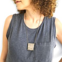 "This geometric pendant that has a unique rustic look is the perfect necklace for the trendsetting guy or gal.  It would also make a great gift for your urban friend.  Show off your funky style when you wear this unique necklace!  For a mixed metal version of this pendant click here  👉 https://www.etsy.com/listing/746990503/ 🔶 Materials ▫️ Oxidized sterling silver  🔶 Dimensions ▫️ Hight: 1.5\" (3.8 cm) ▫️ Width: 1.4\" (3.5 cm) ▫️ Depth: 0.3\" (0.75 cm)  ▫️ Chain length: 23\" (58 cm) 🔶 Weight ▫️ Doesn't this piece look heavy? I know it does. But it isn't! So how do I achieve this?  My chunky pieces are all hollow form. So they look like they are a solid piece of metal, but they are actually empty inside. This way you don't have to be a weight lifter to wear them!  ▫️ After a lot of test Cheap Handmade Necklace With Square Pendant, Cheap Metal Jewelry With Large Pendant, Cheap Sterling Silver Jewelry With Square Pendant, Luxury Oxidized Square Pendant Jewelry, Christmas Rings, Patina Jewelry, Oxidised Silver Jewelry, Urban Jewelry, Jewelry Big