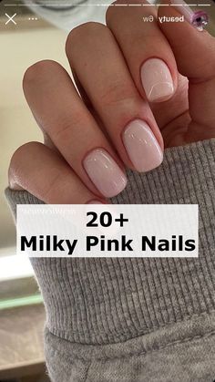 40+ Milky Pink Nails You Can't Get Around This Year brings together the best Nagel Inspo with trendy Nagellack shades. Perfect for summery nails and casual nails alike, these milky nails range from subtle, short cute classy nails to glitter pink designs. Featuring nail arts like Pink Nails OPI and subtle yet chic small classy nails, this collection has something for every style. Discover basic nails, Manikur Kuku, and even a touch of Kutek Disney charm for a playful, polished look this season. Sns Nails Designs