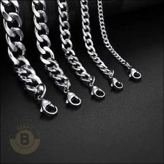 This stainless-steel curb chain necklace allows you to flex major swagger. Let the beefy links and flawless high polish transmit self-assurance while complementing what you wear. Simple but statement-making, this is a versatile piece that finishes off fine looks to showcase you're ready for center stage. Specifications: Metal: Stainless Steel Color: Silver-tone Finish: Polished When it comes to men’s necklaces, stainless steel brings strength, shine, and street cred to the table. Stainless Steel Diamante Bracelet, Leather Choker Necklace, Piercing Ring, Pearl Choker Necklace, Natural Stone Bracelets, Jewelry For Men, Chain Choker Necklace, Design Jewelry, Nature Bracelets