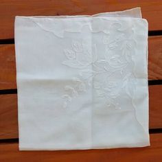 "Vintage Embroidered Floral Applique Women's Handkerchief Lot, Pink Blue & White, Cotton, Large Size Five beautiful, delicate, cotton ladies handkerchiefs. Large sized with each measuring approximately 14\" square or larger. Pink hankie has a small hole. One white hankie has some discoloration areas and price sticker residue." White Embroidered Lace Handkerchiefs, Women's Handkerchief, Pink Vintage Handkerchiefs With Floral Embroidery, White Embroidered Flower-shaped Handkerchiefs, Vintage Floral Print Cotton Handkerchiefs, Ladies Handkerchiefs, Vintage Pink Flower-shaped Handkerchief, Price Sticker, Floral Applique