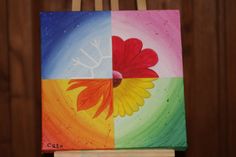 A nice painting of the four seasons that merge. Four Seasons Painting, Seasons Painting, Four Seasons Art, Nice Painting, Seasons Art, The Four Seasons, Four Season, 4 Seasons, Acrylic Paintings