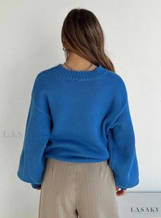 Lasaky - Luxurious Orange Oversized Sweater with Softness Orange Oversized Sweater, Sage Sweater, Beige Knit Sweater, Blue Knit Sweater, Cozy Knit Sweater, Black Knit Sweater, Grey Knit Sweater, Sweater Collection, Sleeves Clothing