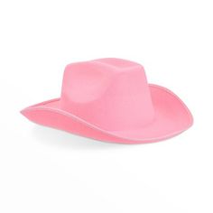 a pink cowboy hat on a white background