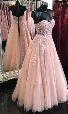 Pink Long Formal Dress, Prom Dresses 2027, Pink Sweet 16 Dresses Long, Light Pink Prom Dress Long, Pink Prom Dresses Ball Gown, Princess Gowns, Sweetheart Corset, Prom Inspiration, Prom Inspo