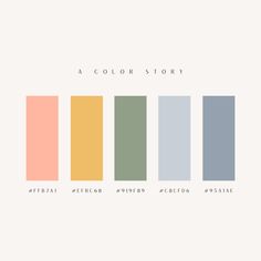 a color story with pastel colors and the words,'a color story '