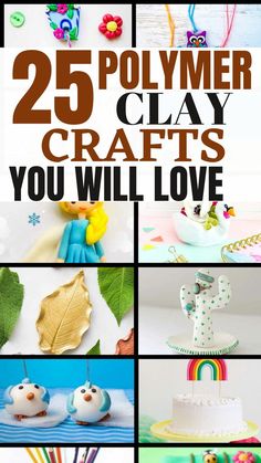 These polymer clay crafts are great for beginners. If you're are beginner you'll love this pin. Try these clay Crafts and you'll love them because they're fun and easy Polymer Clay Crafts Beginner, Diy Sculpey Clay Projects, Things To Make With Sculpey Clay, Cute Polymer Clay Ideas Easy, Beginner Polymer Clay Projects, Clay Crafts For Beginners, Polymer Clay Crafts To Sell, Polymer Clay Crafts For Beginners, Sculpey Clay Ideas