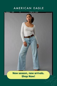 Soft, drapey denim with just the right amount of stretch/Light wash Soft-washed Bottoms For Everyday Fall Wear, Basic Medium Wash Bottoms For Spring, Casual Stretch Solid Flare Jeans, Casual Stretch Solid Color Flare Jeans, Soft-washed Everyday Bottoms For Fall, Solid Color Jeans For Everyday Fall Wear, Solid Color Jeans For Fall Everyday Wear, Fall Everyday Jeans, Basic Denim Bottoms For Spring