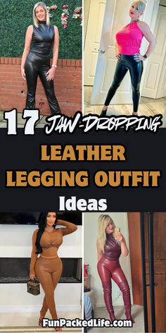 Get inspired with 17 jaw-dropping leather legging outfit ideas! From casual chic to bold night-out looks, these styles will turn heads. Tap for more style tips!