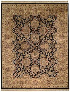 Rugstudio Sample Sale 46491R Black - Gold Last Chance | Rug Studio Kitchen Carpet Runner, Gold Area Rug, Hand Tufted Rug, Safavieh Rug, Cheap Carpet Runners, Cheap Rugs, Rug Runners, Rug Traditional, Gold Rug