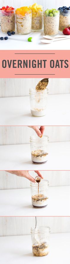 Smoothies With Oatmeal, Strawberry Shortcake And Blueberry Muffin, Strawberry Shortcake And Blueberry, Oatmeal Overnight Oats, Breakfast Ideas Quick, Oatmeal Overnight, Oats In A Jar, Overnight Oats In A Jar, Mason Jar Recipe