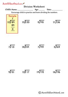 the worksheet for division work sheet with numbers and fractions on it, including one