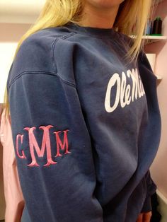 Lsu Sweatshirt, Monogram Ideas, College Sweatshirt, Ole Miss, Down South, Fraternity, Monogram Initials, Preppy Style, Passion For Fashion