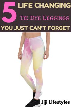 Looking for tie dye gym leggings? Look no further! These comfortable leggings are just the ones you need! Rainbow Leggings, Adventurous Women