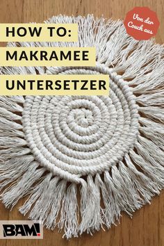 how to make a makrame untereter with braided rope and yarn