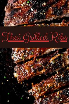 the grilled ribs are ready to be eaten