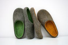 Felted wool slippers handmade to order. In to the woods. Natural wool felt slippers. Other colour options available. Made in UK. Onstail slippers are made of premium Alpine wool from Tyrolean mountain sheep that are free to wander the foot hills of the Austrian mountains. These Tyrolean mountain sheep graze at about 2,000 meters above sea level and eat only the best grassland. The good treatment of the animals allows us to receive high quality wool. Tyrolean wool is warm and breathable. It therm Felted Wool Slippers, Felt Slippers, 7th Wedding Anniversary, Domestic Goddess, Wool Slippers, Felted Slippers, Into The Woods, Felted Wool, Natural Wool