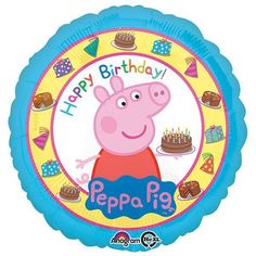 peppa pig happy birthday foil balloon