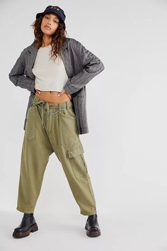 Bay To Breakers Pants | Free People Slouchy Pants, Utility Pockets, Denim Overalls, Boho Women, New Tops, Unisex Style, Boho Outfits, Unisex Fashion, New Outfits