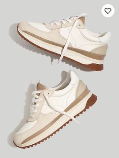 Madewell Sneaker, Colored Sneakers, Beige Sneakers, Womens Training Shoes, Madewell Shoes, Retro Sneakers, Winter Trends, Trainer Sneakers, Best Sneakers