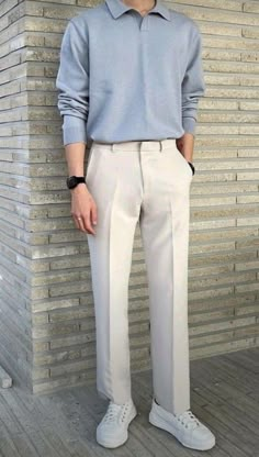 Old Money Aesthetic Chino Pants For Guys Visit Link to purchase. Boys Smart Outfits, Business Casual Men Summer Work Outfits, Outfit Formal Pria, Mens K Fashion, Tall Guys Outfits Casual, Korean Fashion Men Formal Casual, Korean Fits Men, Korean Outfit For Men, Korean Casual Outfits Men