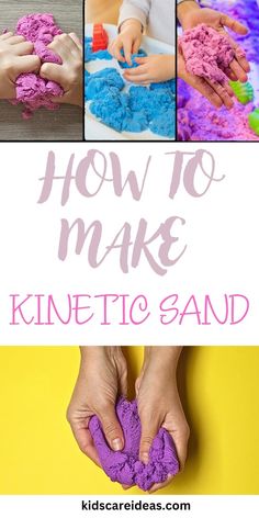 how to make kniveette sand for kids with pictures and text overlay that reads, how to make kniveette sand