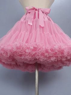 Women's Swing Petticoat Mini Pink Skirts Ruffle Layered Fashion Performance Casual Daily One-Size 2023 - US $20.99 Maid Clothing, Tulle Fashion, Cosplay Fairy, Rok Tutu, Pink Skirts, Plain Skirt, Mode Rose, Cupcake Dress, Layered Fashion