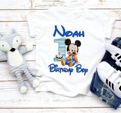 "Mickey Mouse Shirt, 1st Birthday Mickey Mouse Party Shirt, Mickey Birthday Shirt, Custom Birthday Gift, Personalized Birthday Shirt, Birthday Boy, Birthday Shirt, Personalized Birthday Theme, Custom Birthday, Birthday Family Shirt, Matching Shirts, Matching Family, Birthday Family P83 ✨DESCRIPTIONS: This listing is for a white personalized shirts for all family member. Are available different sizes see pictures above. ✔Please read all the info before placing your order. ✔The price you see is pe White Mickey Mouse T-shirt For Birthday, Mickey Mouse Crew Neck Top For Birthday, Mickey Mouse Crew Neck T-shirt For Birthdays, Mickey Mouse Crew Neck T-shirt For Birthday, White Mickey Mouse Top For Birthday, 1st Birthday Mickey Mouse, Mickey Birthday Shirt, Boy Birthday Shirt, Birthday Mickey Mouse