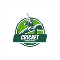 Cricket sport logo design template, cricket team emblem collection, cricket tournament badge logo design illustration Cricket Logo Design Ideas, Tournament Logo, Badge Logo Design, Logo Design Illustration, Sport Logo Design