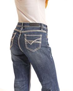 Mid Rise Trousers Rock & Roll Denim Jeans for Women are extra comfortable. Whether you're riding your horse, country line dancing in the barn, attending a country music festival or concert, or heading out for a night on the town in Nashville, these jeans are stylish and comfortable. DESCRIPTION 98% Cotton, 2% Spandex Trouser Mid rise 22.5" leg opening 1.75" below waist Dark wash Machine wash cold Color: Navy Western Style Dark Wash Straight Leg Bottoms, Dark Wash Denim Bottoms For Rodeo, Denim Blue Straight Leg Bottoms For Rodeo, Fitted Denim Blue Western Bottoms, Fitted Western Denim Blue Bottoms, Fitted Western Bottoms In Denim Blue, Fitted Western Style Denim Blue Bottoms, Denim Bottoms For Rodeo In Fall, Western Style Straight Leg Denim Bottoms