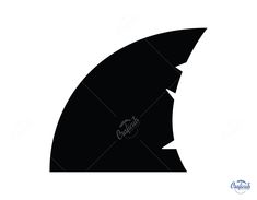 the silhouette of a shark's fin on a white background