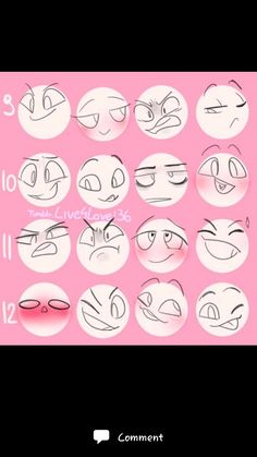 an image of different faces on a pink background with the words, i love you