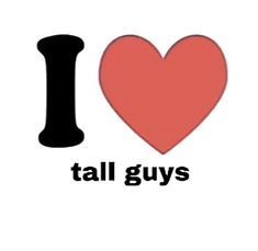 i love tall guys sticker