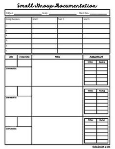 a small group plan is shown in this printable document, which includes several important tasks