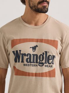 Wrangler Western Wear Men's T-Shirt 50% Cotton / 50% Polyester Fit: Regular Sleeve Length: Short Cowboy Apparel Men, Western Boots For Men, Wrangler Shirts, Mens Cowboy, Work Boots Men, Jumpsuit Jacket, Men's Shirts, Western Wear, Retro Inspired